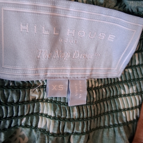Hill House The Caroline Nap Dress In Green Botanical Size XS - Picture 8 of 9